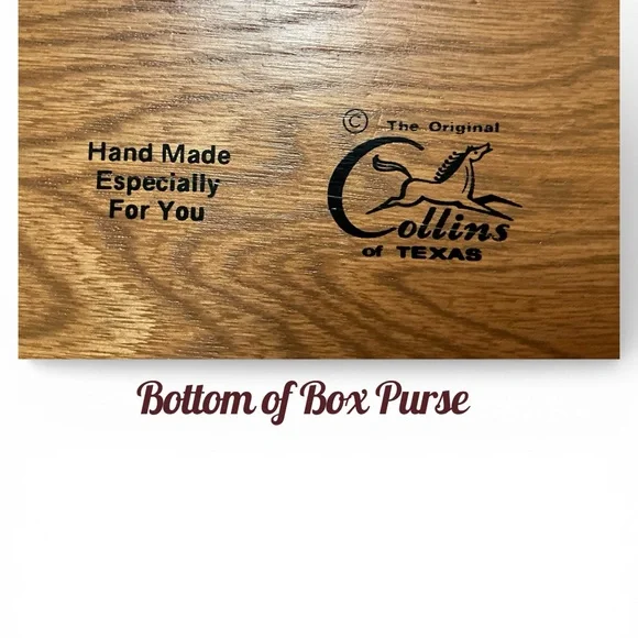 Vintage Enid Collins Texas Indian Corn Wood Box Purse Signed Mirror Inside - Picture 4 of 16